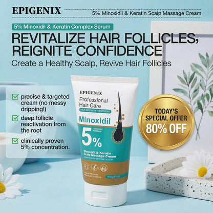 𝐎𝐟𝐟𝐢𝐜𝐢𝐚𝐥 𝐔𝐒 𝐒𝐭𝐨𝐫𝐞 ⭐💖🇺🇸  | Regrow Thicker Hair: EPIGENIX® 5% Minoxidil Pre-Shampoo Cream (No Grease!)
